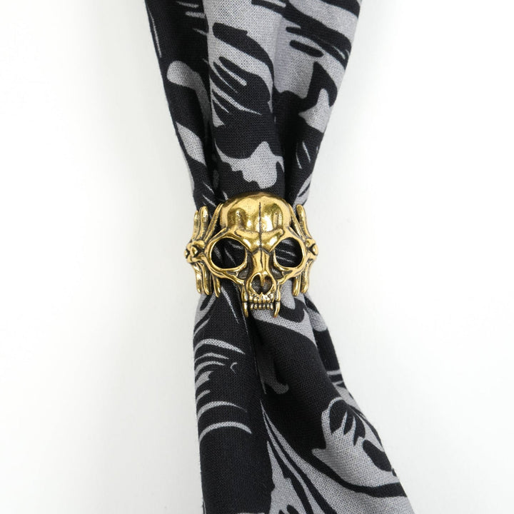 Cat Skull Bandana Ring - Heading Prints