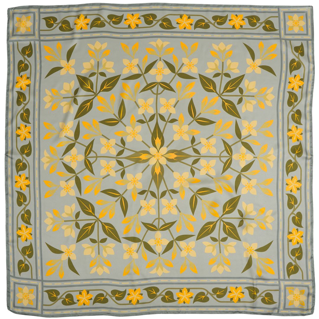 Embroidery Silky Scarf