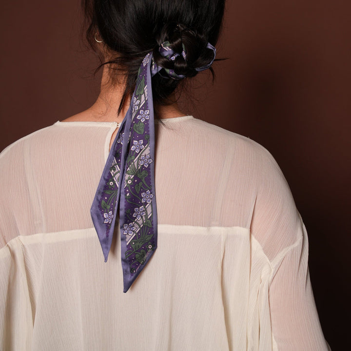 Adornment Skinny Scarf - Heading Prints