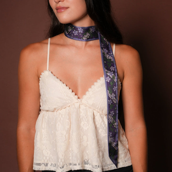 Adornment Skinny Scarf - Heading Prints