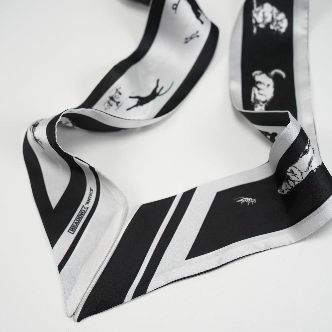 Antics Skinny Scarf - Heading Prints