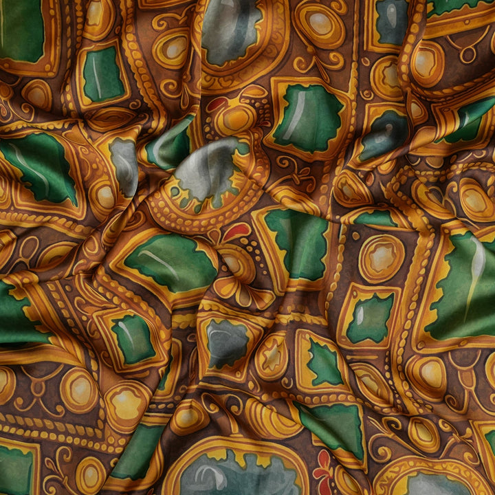 Bejeweled Silky Scarf - Heading Prints