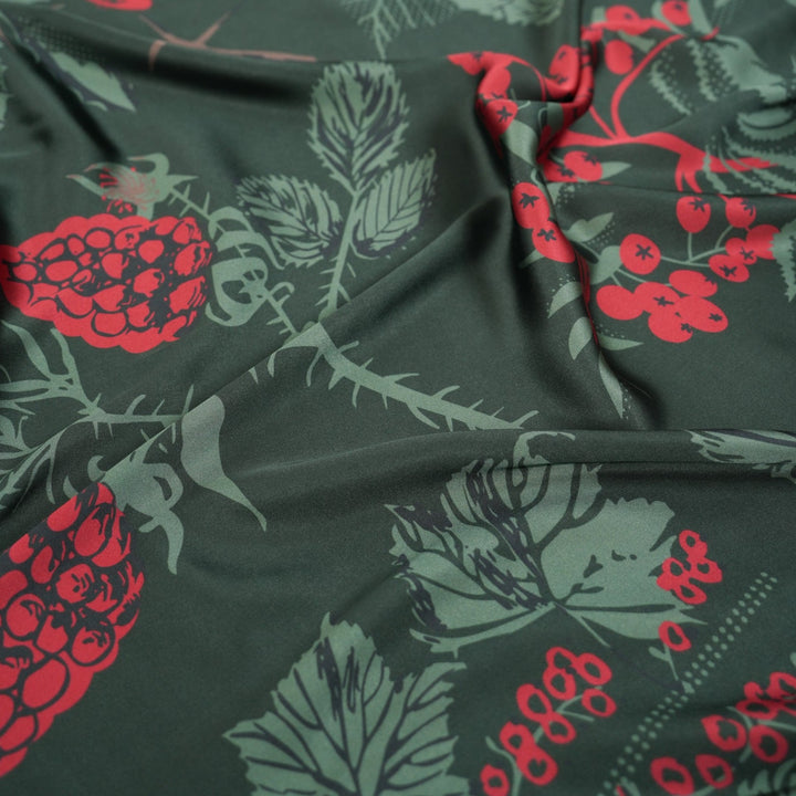 Berry Silky Scarf - Heading Prints