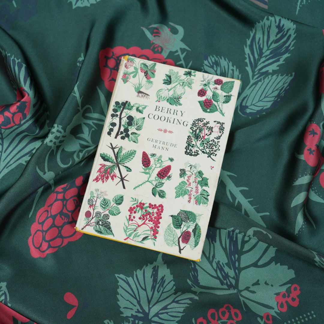 Berry Silky Scarf - Heading Prints