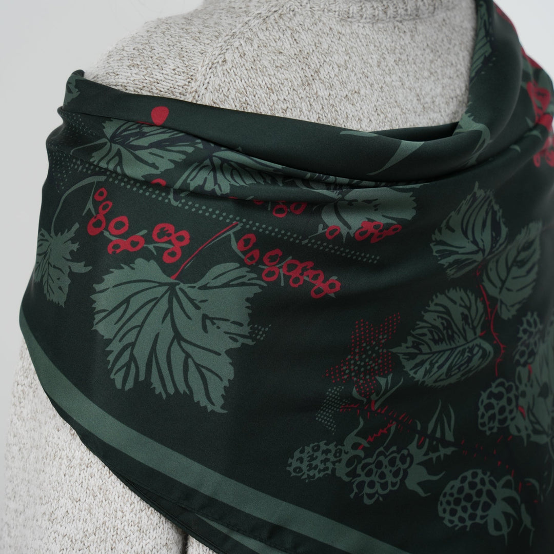 Berry Silky Scarf - Heading Prints