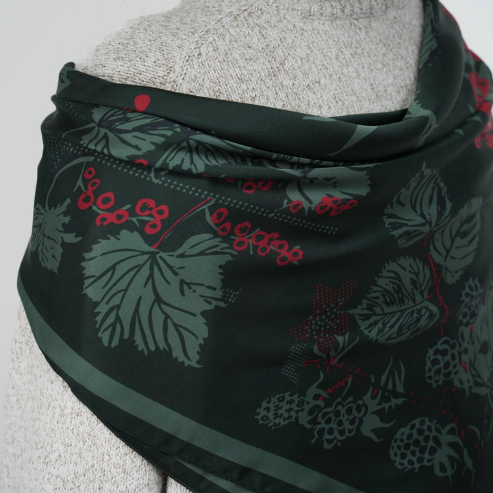 Berry Silky Scarf - Heading Prints