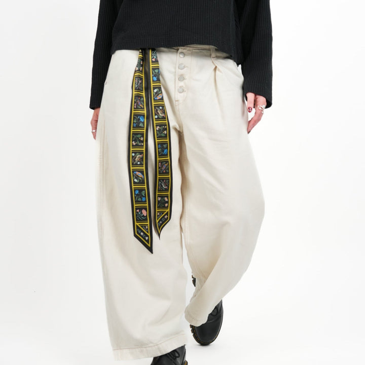 Birds and Flowers Skinny Scarf - Heading Prints