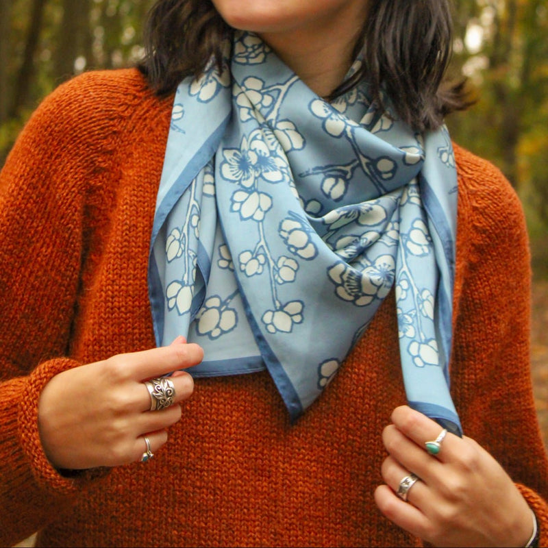 Blossom Silky Scarf - Heading Prints