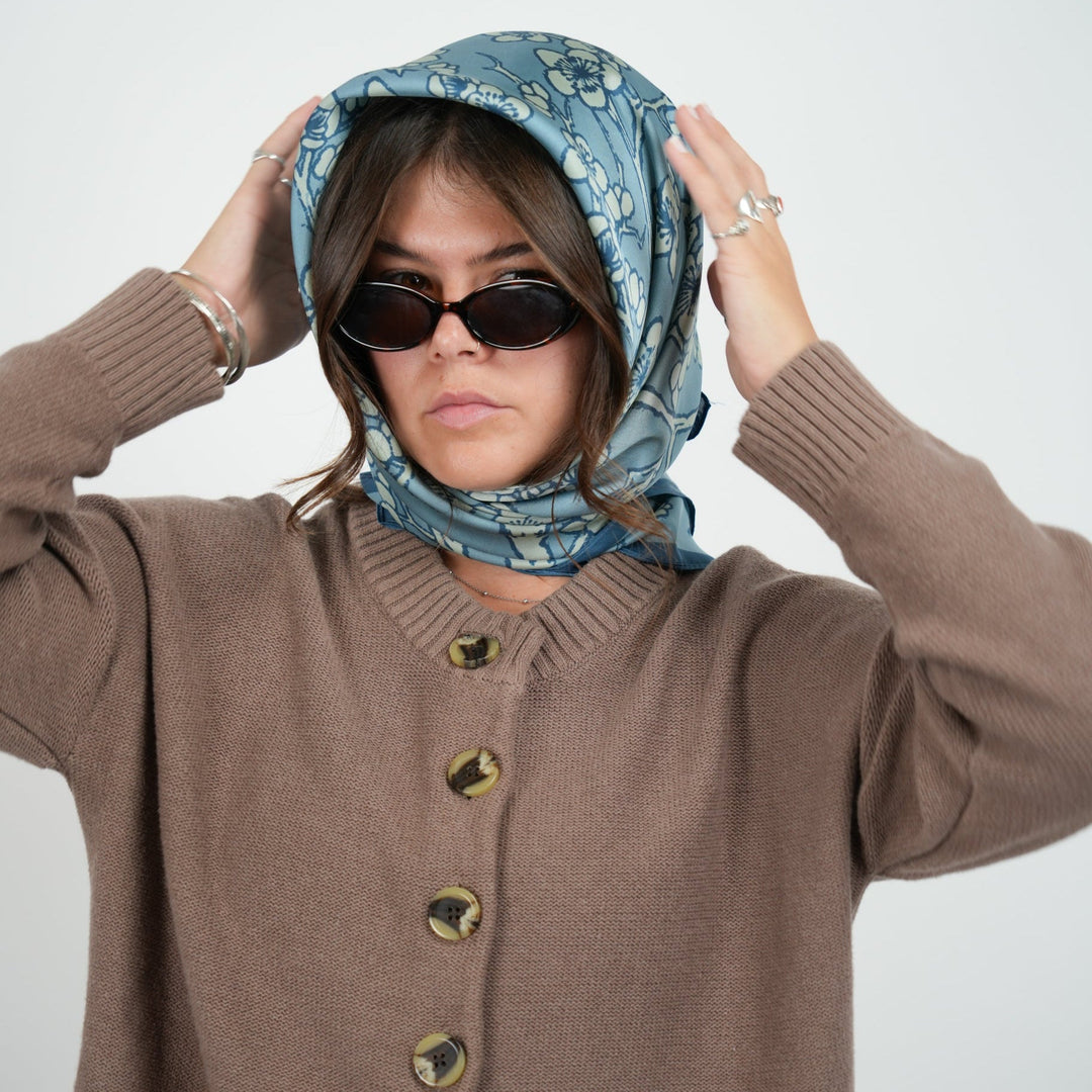 Blossom Silky Scarf - Heading Prints