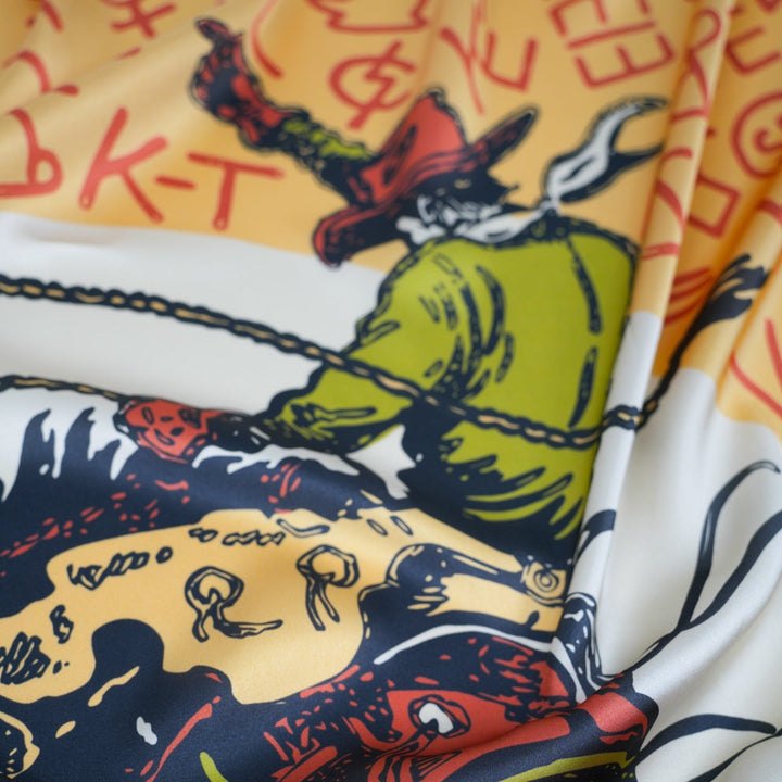 Brand Silky Scarf - Heading Prints