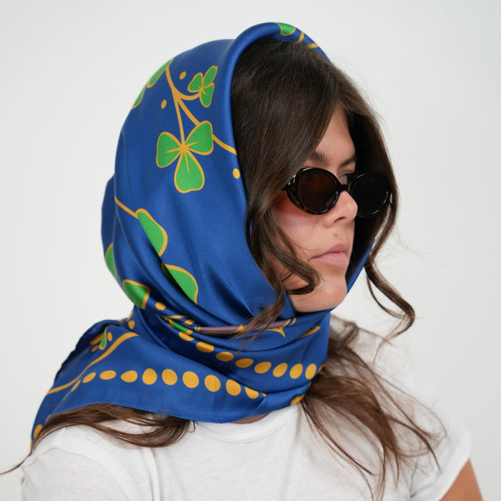 Clover Silky Scarf - Heading Prints