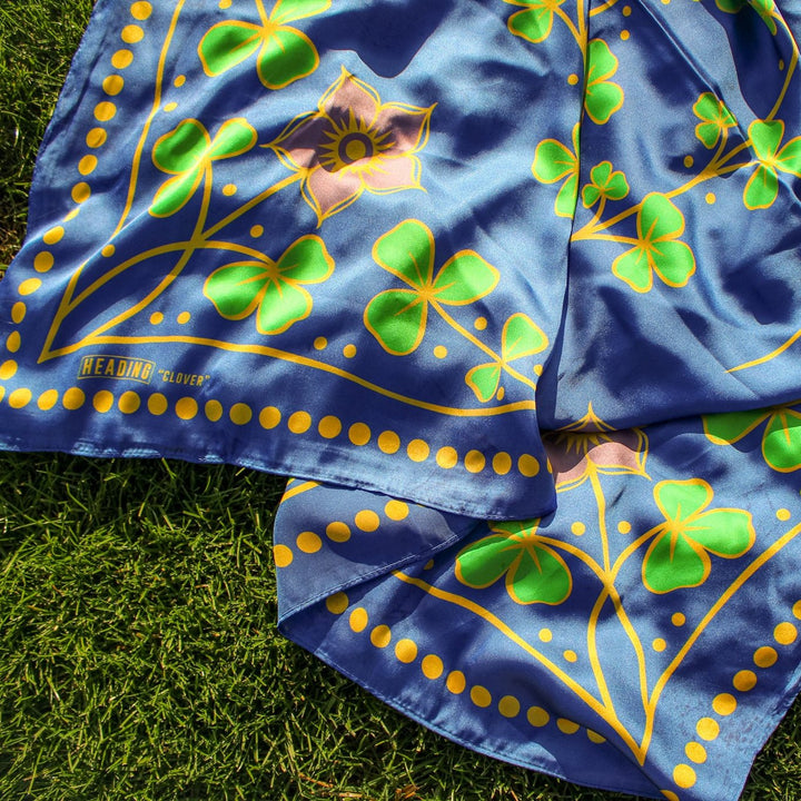 Clover Silky Scarf - Heading Prints