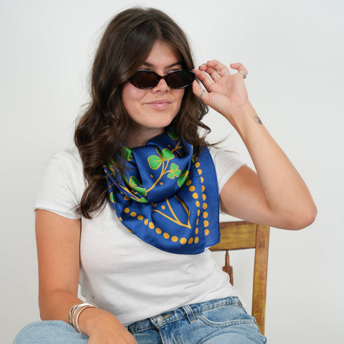 Clover Silky Scarf - Heading Prints