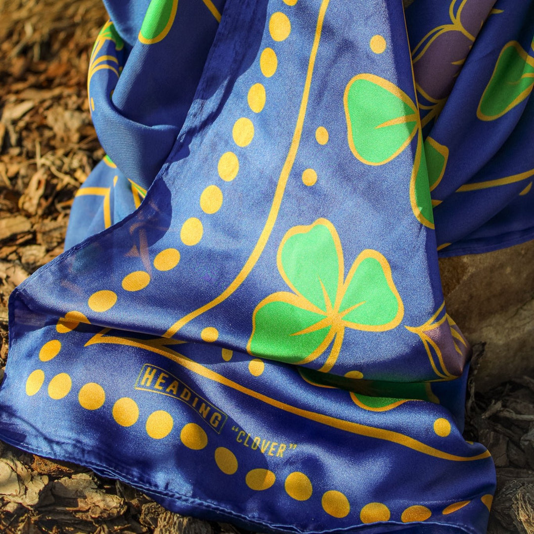 Clover Silky Scarf - Heading Prints
