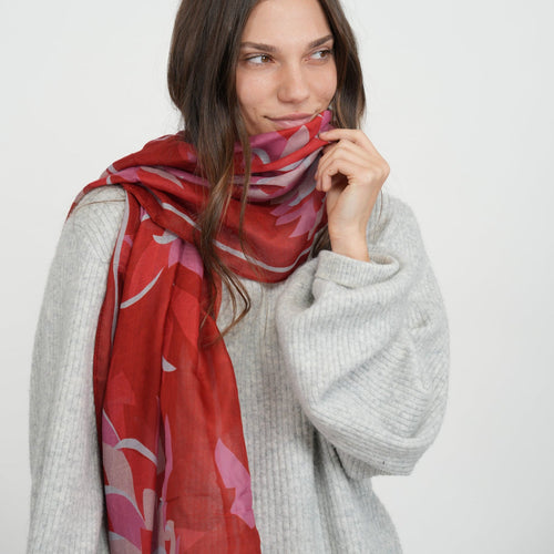 Crimson Scarf - Heading Prints