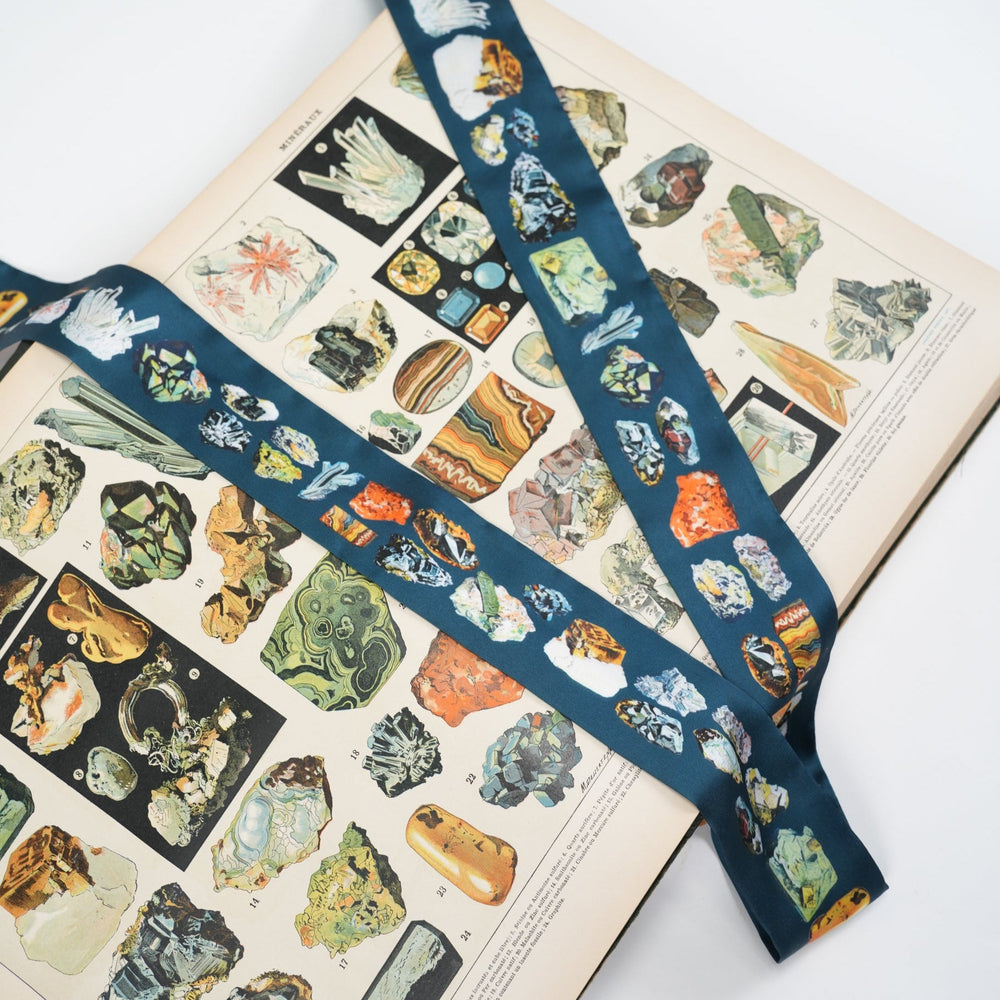 Crystals Skinny Scarf - Heading Prints