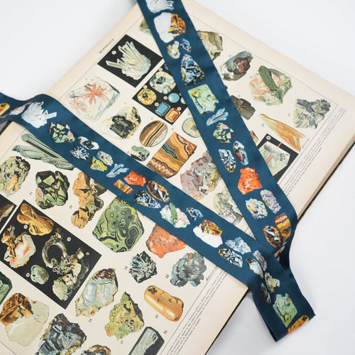 Crystals Skinny Scarf - Heading Prints