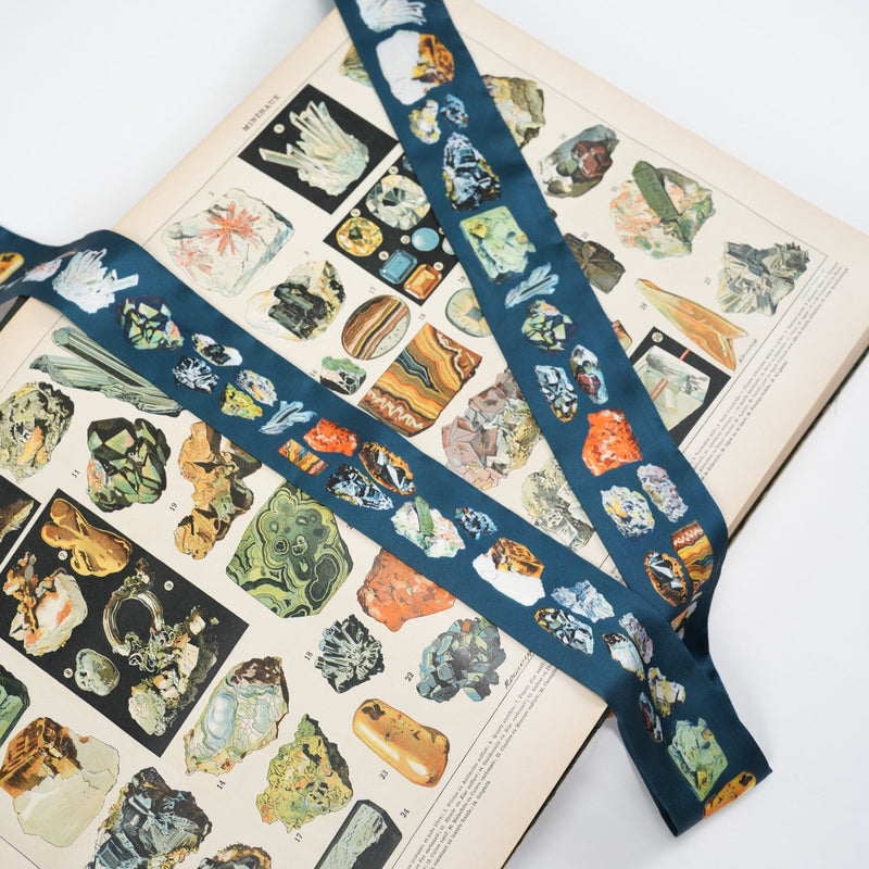 Crystals Skinny Scarf - Heading Prints