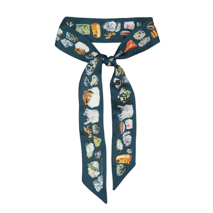 Crystals Skinny Scarf - Heading Prints