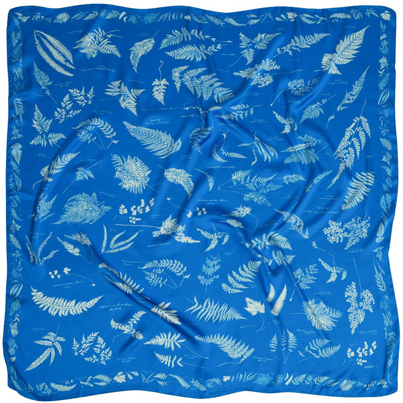 Cyan Silky Scarf - Heading Prints