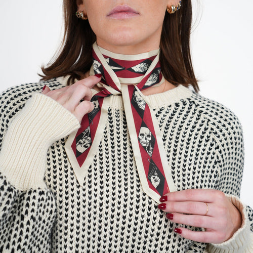 Danger Skinny Scarf - Heading Prints
