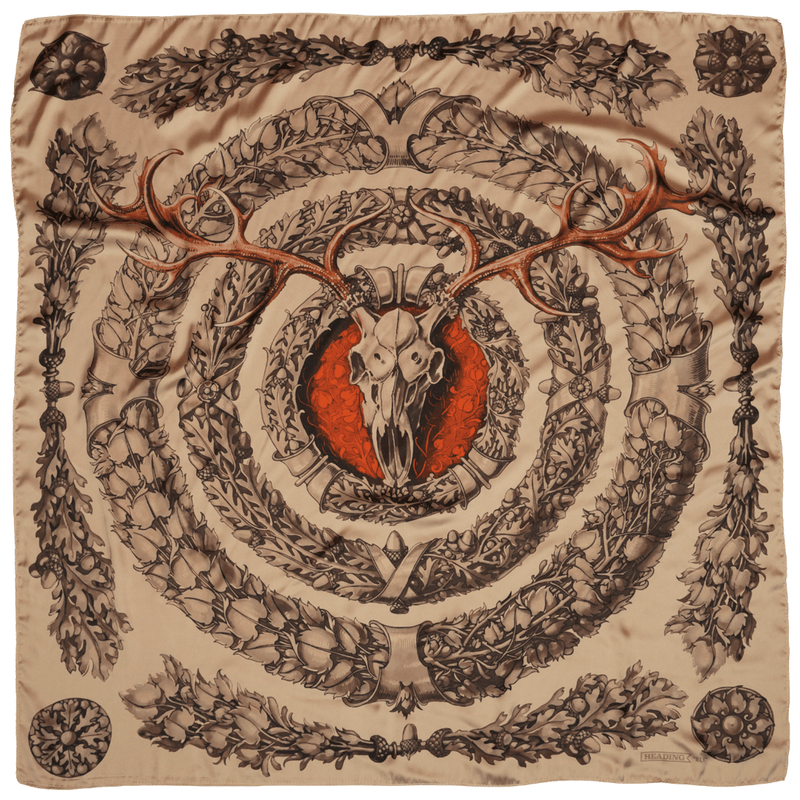 Elk Silky Scarf - Heading Prints