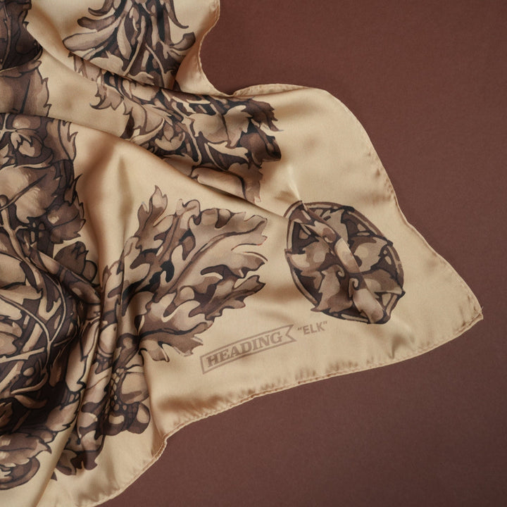 Elk Silky Scarf - Heading Prints