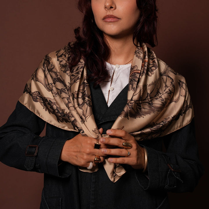 Elk Silky Scarf - Heading Prints