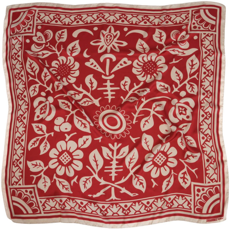 Emblem Silky Scarf - Heading Prints