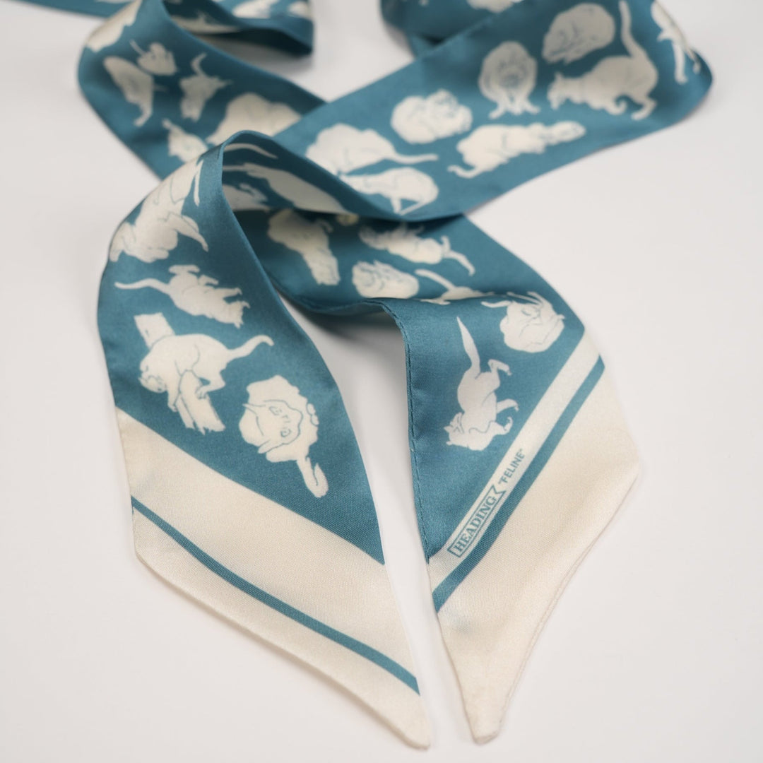Feline Skinny Scarf - Heading Prints