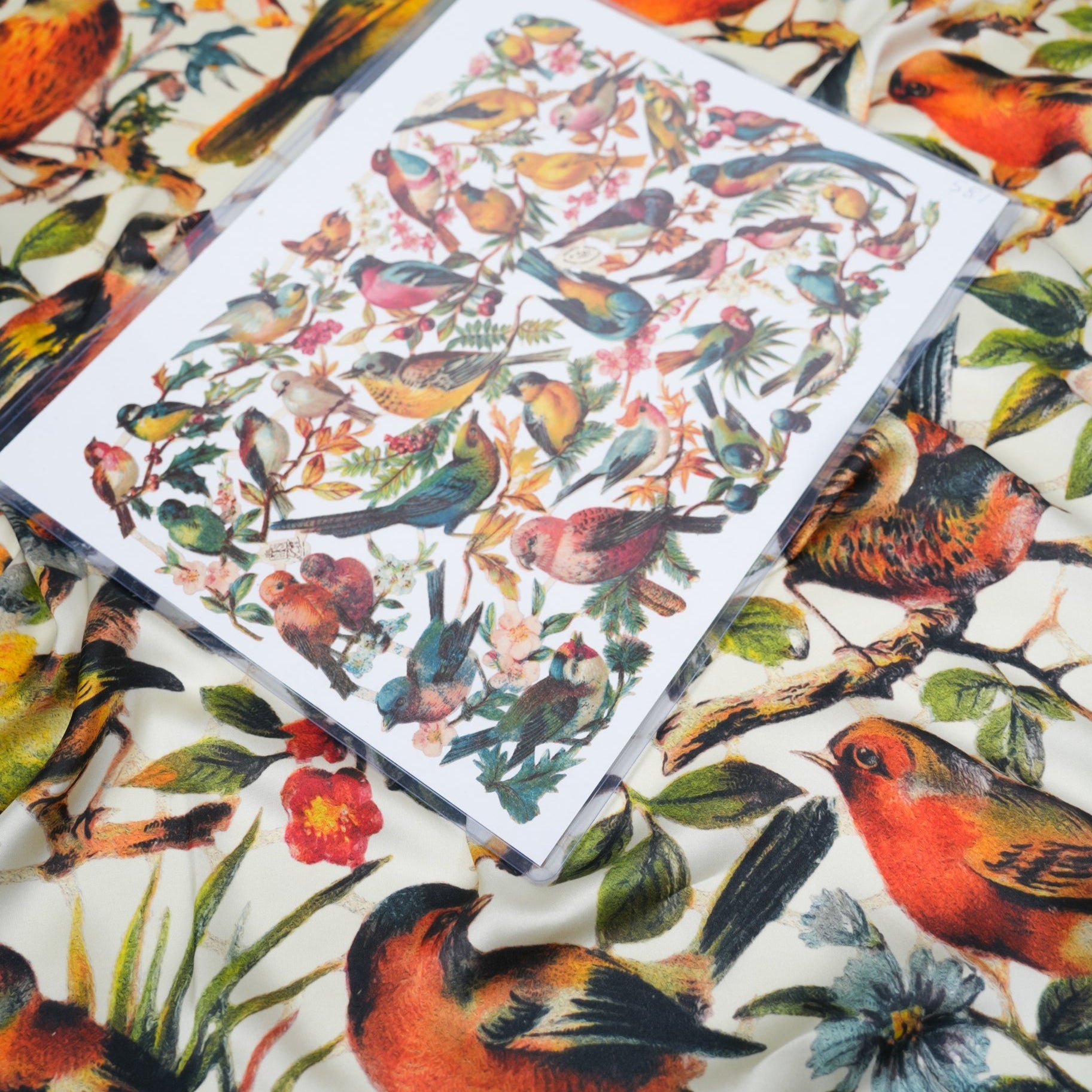 Flock Silky Scarf - Heading Prints