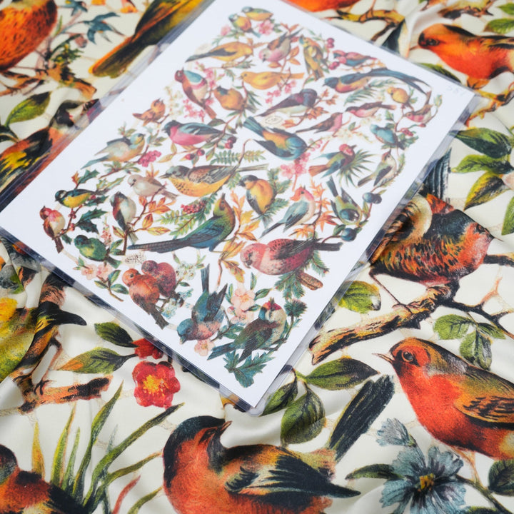 Flock Silky Scarf - Heading Prints