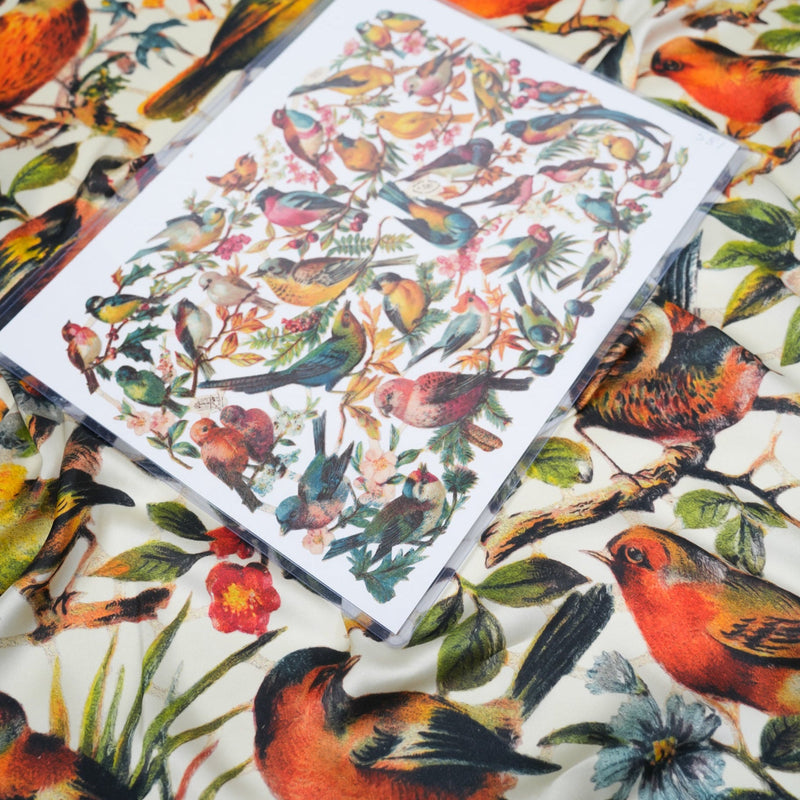 Flock Silky Scarf - Heading Prints