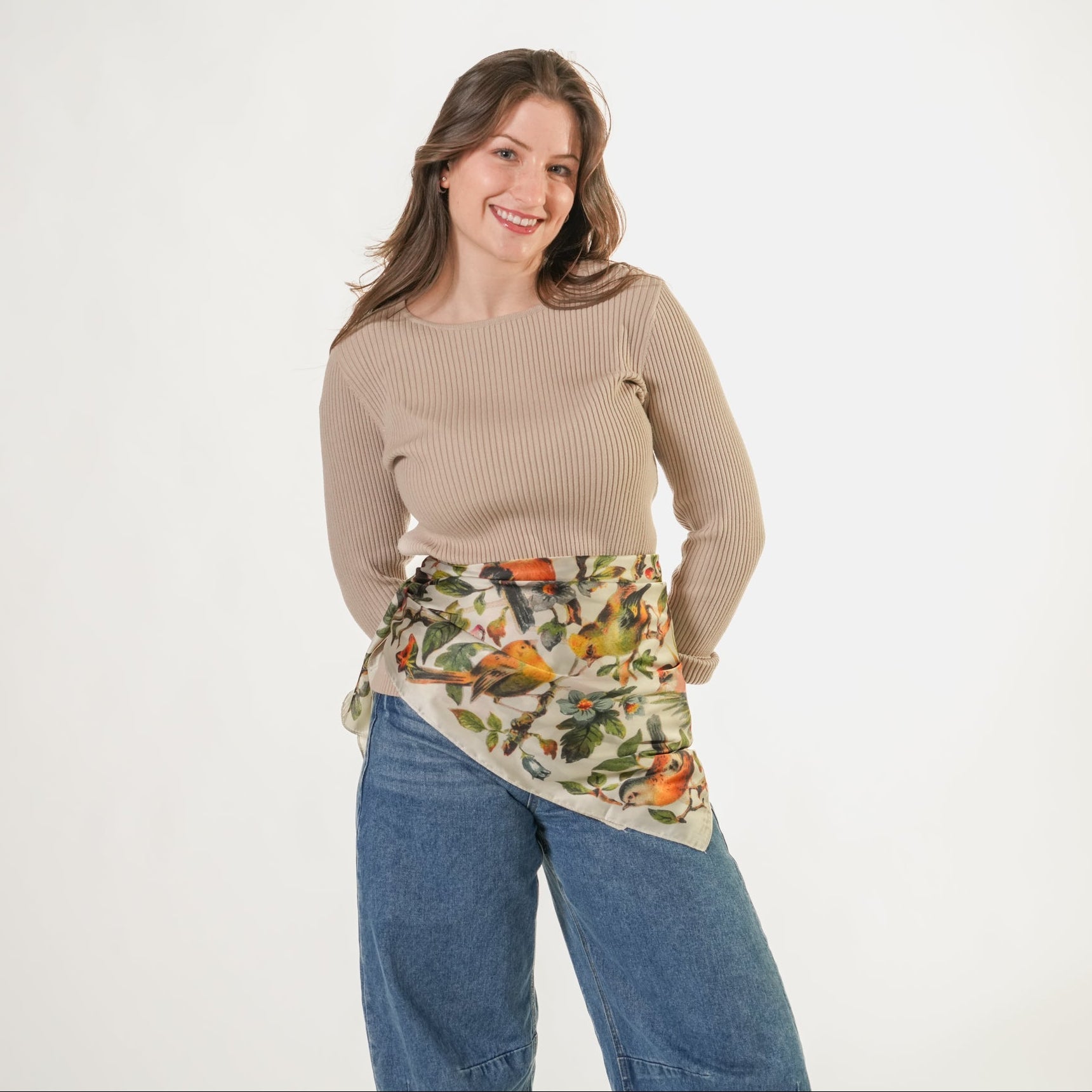 Flock Silky Scarf - Heading Prints