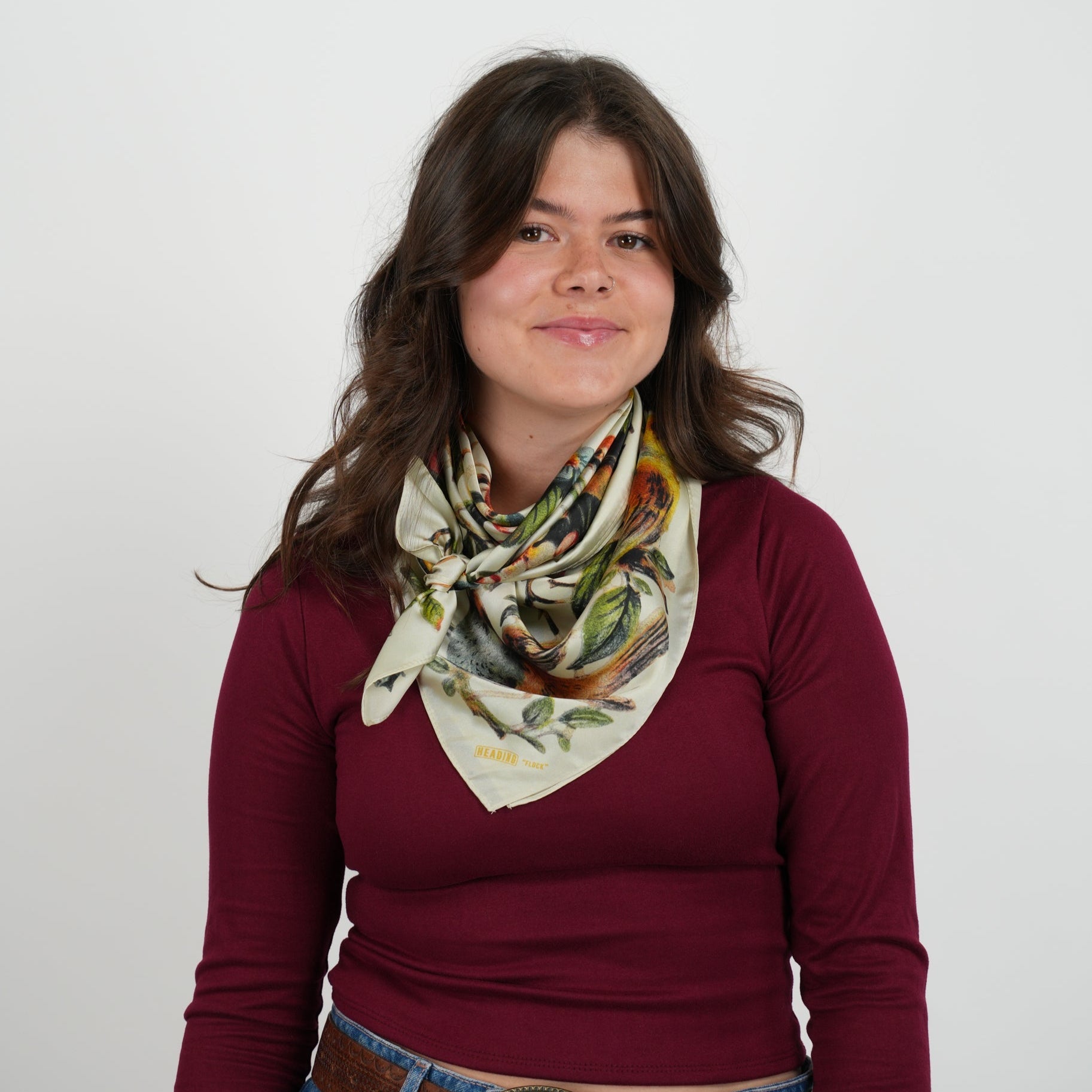 Flock Silky Scarf - Heading Prints