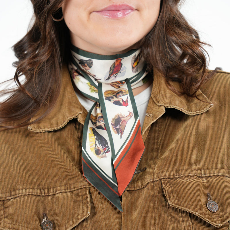 Flock Skinny Scarf - Heading Prints