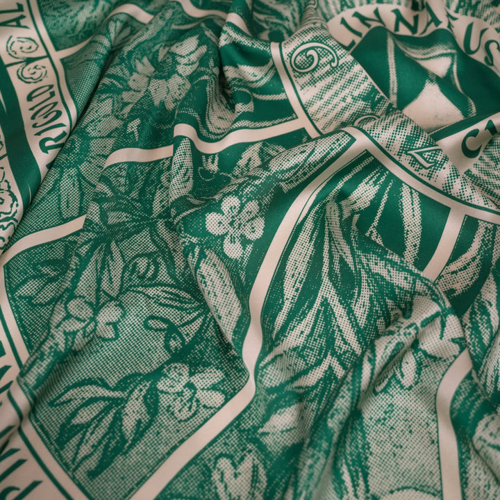 Floral Clock Silky Scarf - Heading Prints