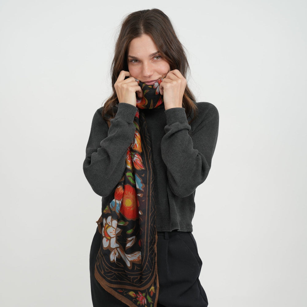 Floral Gild Scarf - Heading Prints