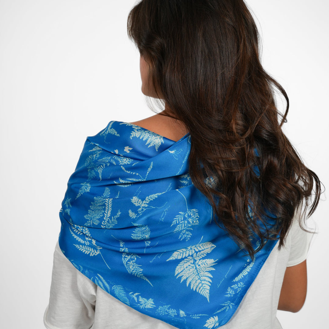 Cyan Silky Scarf
