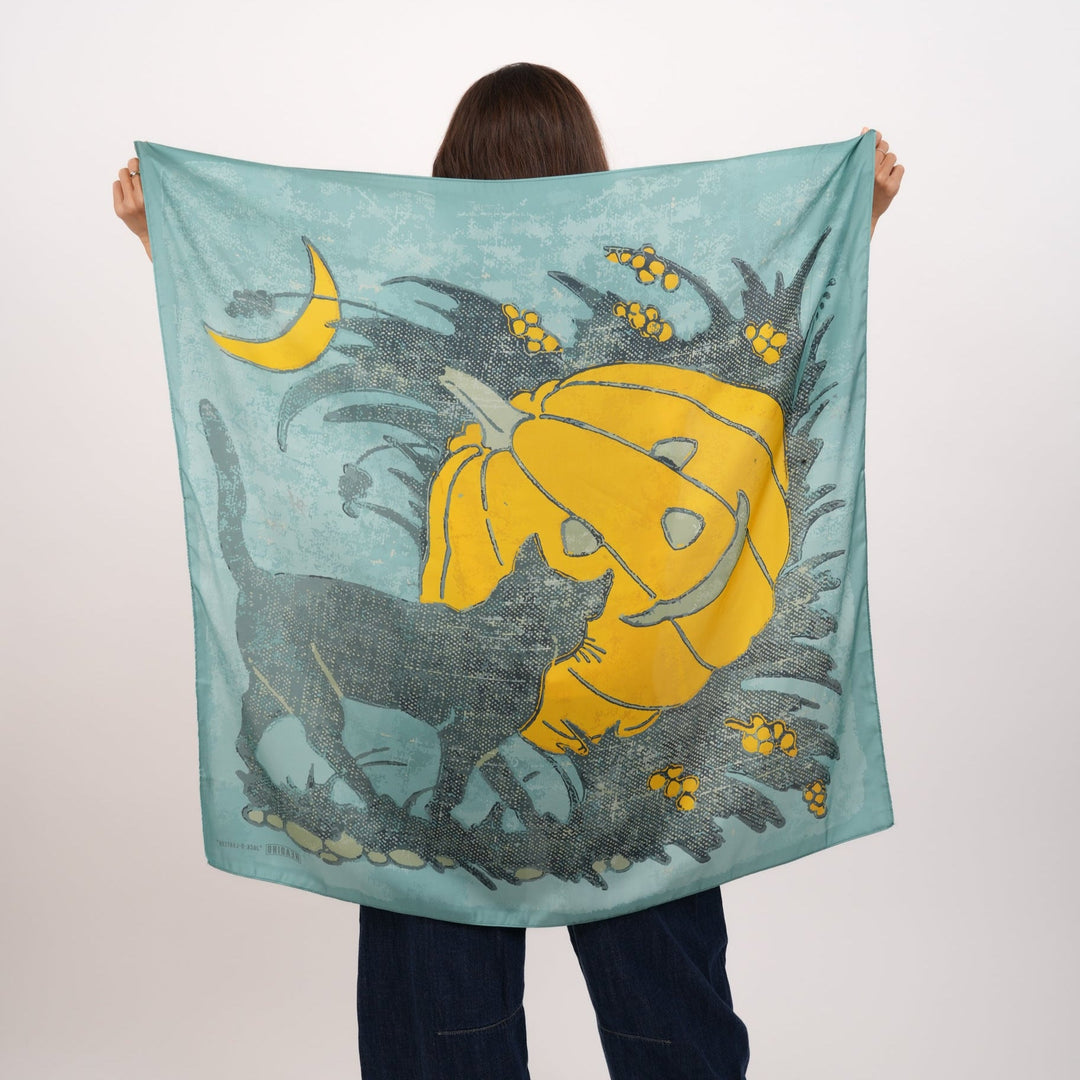 Jack o Lantern Silky Scarf - Heading Prints