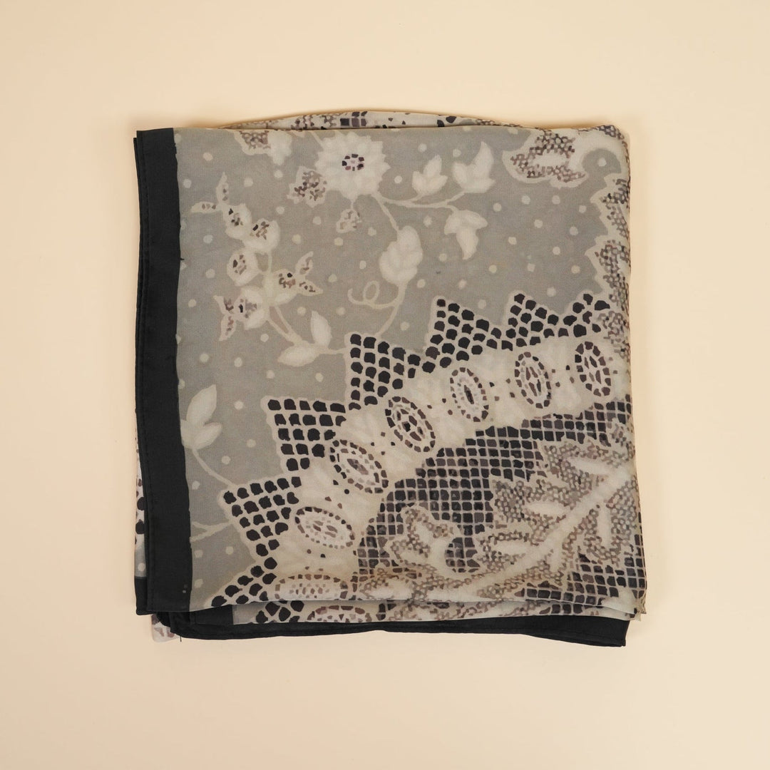 Lace Silky Scarf - Heading Prints