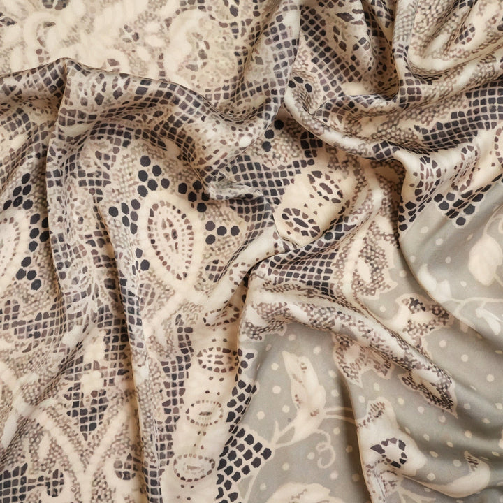 Lace Silky Scarf - Heading Prints
