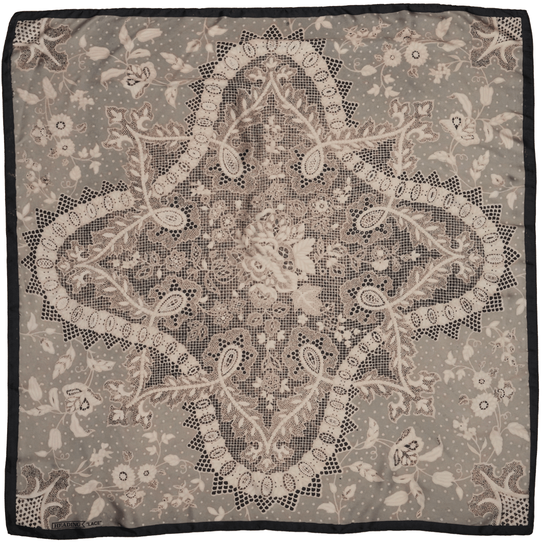 Lace Silky Scarf - Heading Prints