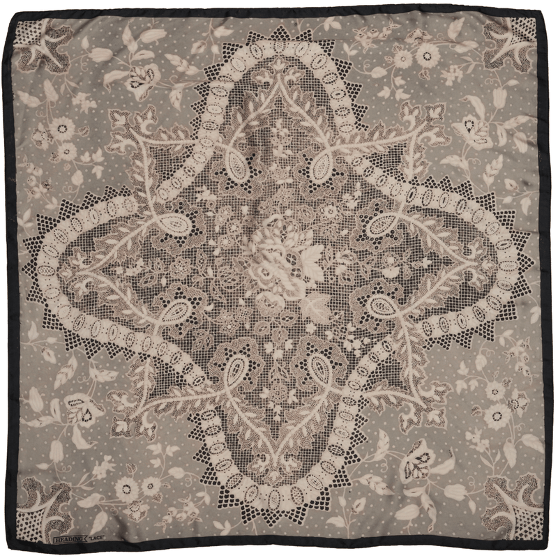 Lace Silky Scarf - Heading Prints