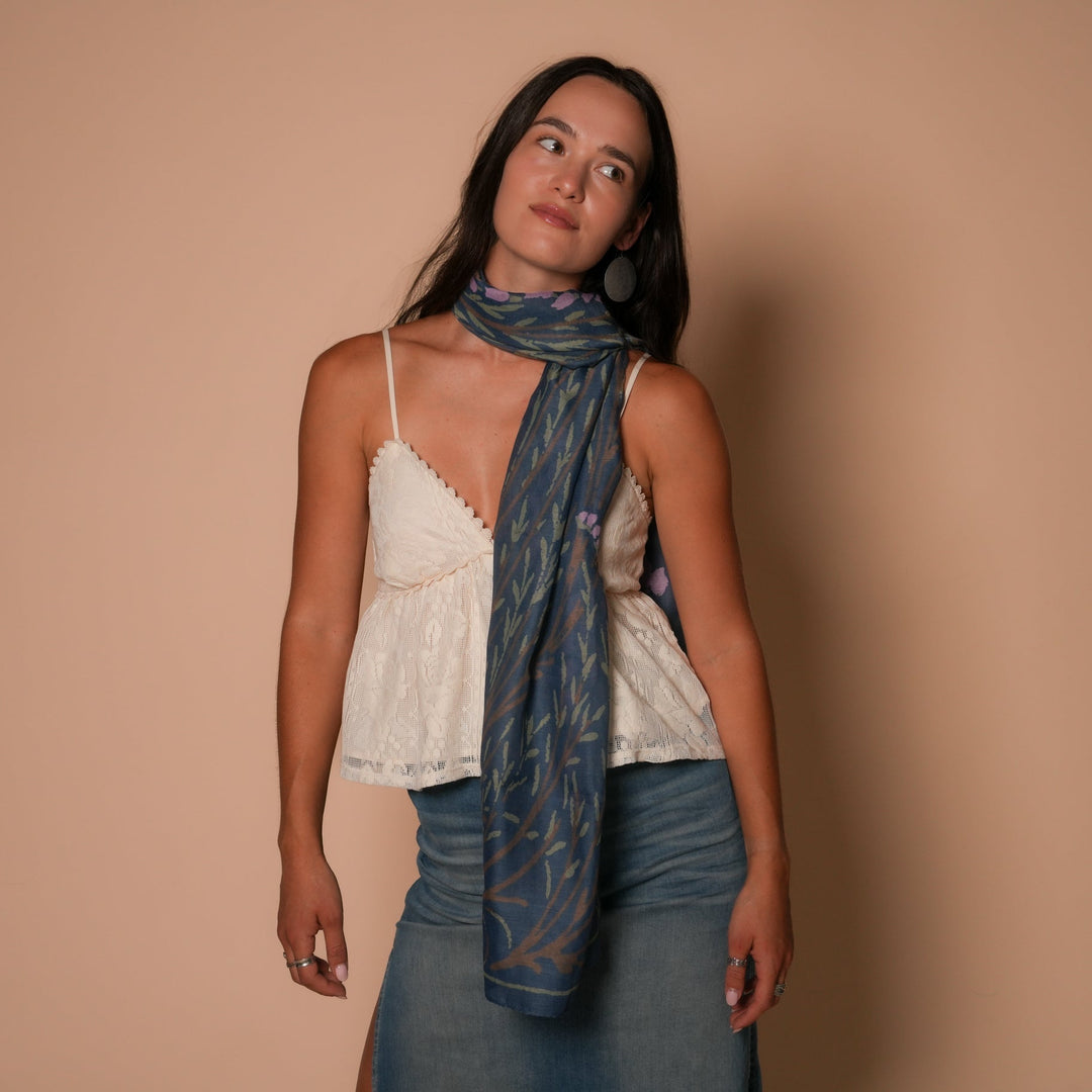 Larkspur All-Season Scarf - Heading Prints