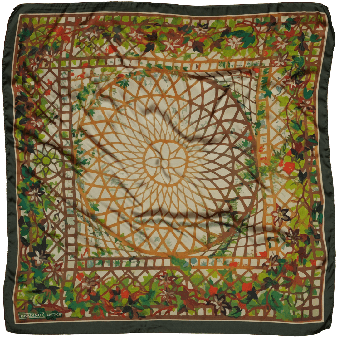 Lattice Silky Scarf - Heading Prints