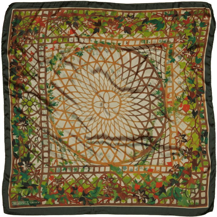 Lattice Silky Scarf - Heading Prints