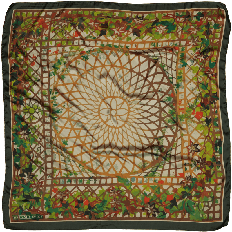 Lattice Silky Scarf - Heading Prints