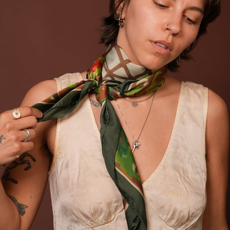 Lattice Silky Scarf - Heading Prints