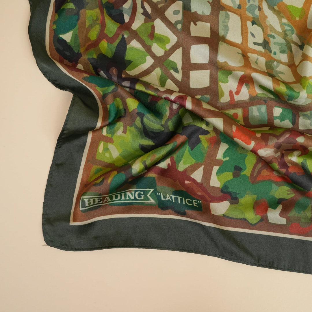 Lattice Silky Scarf - Heading Prints